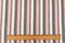 Bright Orange-Black-White Stripe Poly-Linen Dobby Woven Fabric By the Yard